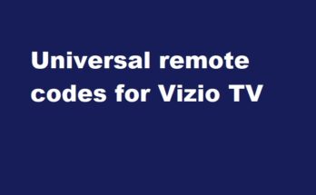 universal remote codes for Vizio TV