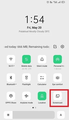Android screencast option