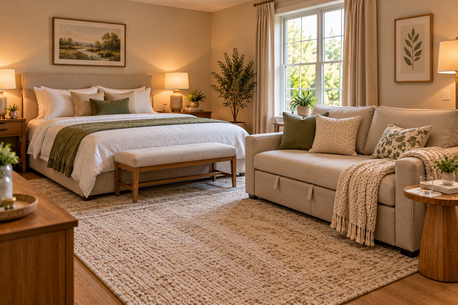Warm Modern-Rustic Bedroom Retreat
