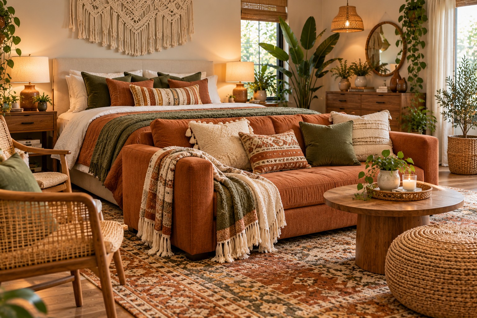 Sunlit Boho Bedroom Nook