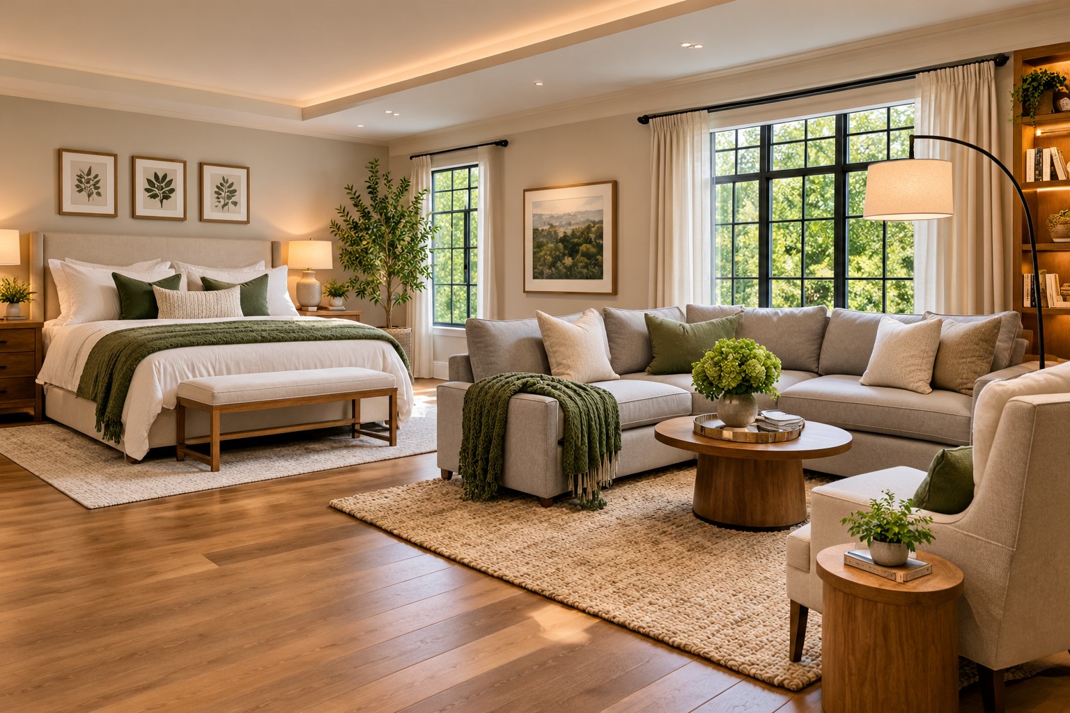 Sunlit Bedroom and Lounge Retreat